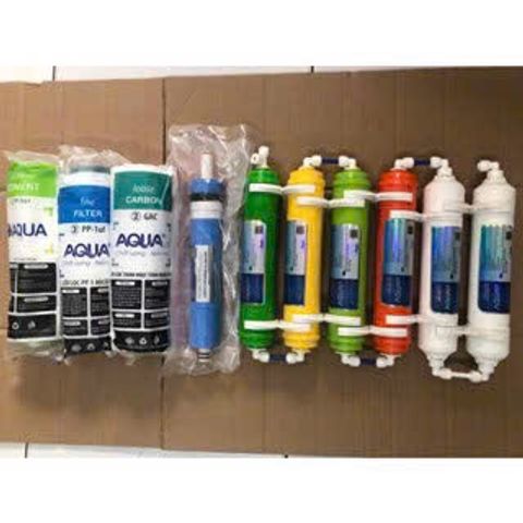 Bộ 10 Lõi Lọc Nước AQUA Chính Hãng - Thay Thế Máy Lọc Nước RO, Loại Bỏ Tạp Chất, Tăng Cường Khoáng Chất Và Vị Ngon