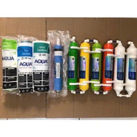 Bộ 10 Lõi Lọc Nước AQUA Chính Hãng - Thay Thế Máy Lọc Nước RO, Loại Bỏ Tạp Chất, Tăng Cường Khoáng Chất Và Vị Ngon