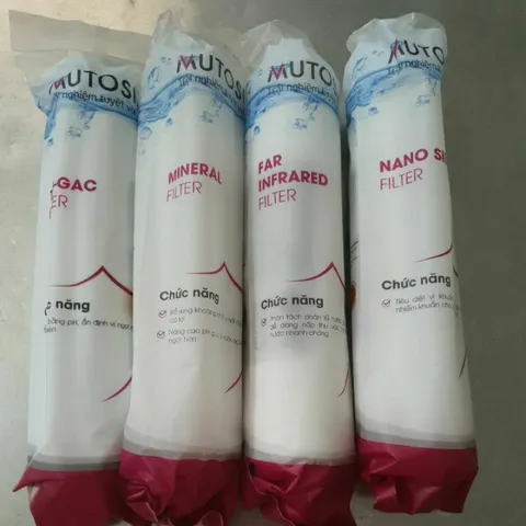Combo 4 Lõi Khoáng Mutosi 5678 Chính Hãng - Thay Thế Lõi Máy Lọc RO, Bổ Sung Khoáng Chất & Chống Nhiễm Khuẩn