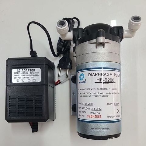 Bơm HEADON HF-9200 36V cho máy lọc nước RO - Thiết bị công nghiệp chất lượng cao, tốc độ 3.4 LPM, thích hợp sử dụng chuyên nghiệp
