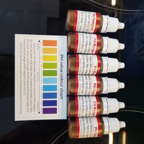 Dung dịch test pH 10ml - Kiểm tra độ axit kiềm nước dễ sử dụng, chính xác, cho nước sinh hoạt và uống, tái sử dụng 80 lần
