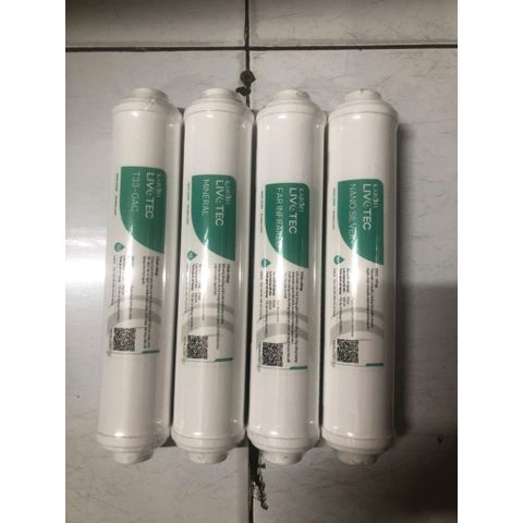 Bộ Lõi Lọc Nước Karofi Livotec T33 - 4 Lõi Chức Năng Mineral, Far Infrared, Nano Silver, Alkaline - Nâng Cao Sức Khỏe và Chất Lượng Nước