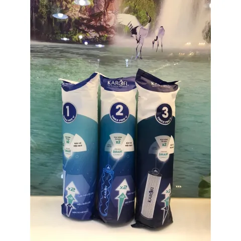 Bộ 3 Lõi Lọc 123 KAROFI SMAX PRO V - Lõi Lọc Nước Công Nghệ Smart Connect Cho Máy Lọc Nước Karofi Chính Hãng