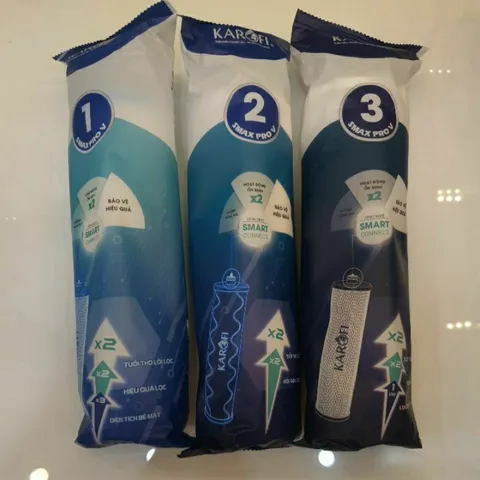 Bộ 3 Lõi Lọc 123 KAROFI SMAX PRO V - Lõi Lọc Nước Công Nghệ Smart Connect Cho Máy Lọc Nước Karofi Chính Hãng