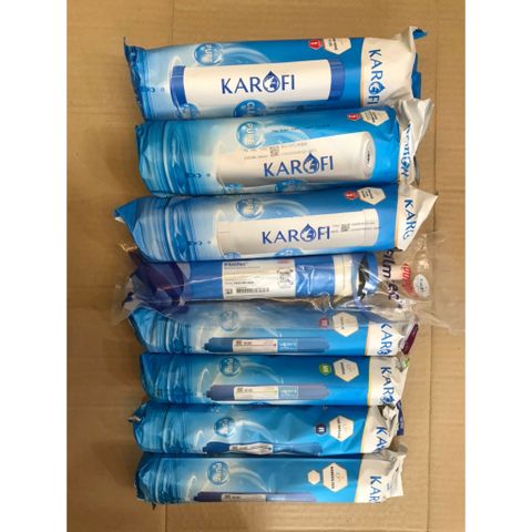 Combo 8 Lõi Lọc Nước Karofi Chính Hãng - Bộ Bảy Lõi Smax Duo, RO, T33, Khoáng, Hồng Ngoại, Nano Bạc, Giải Khát An Toàn