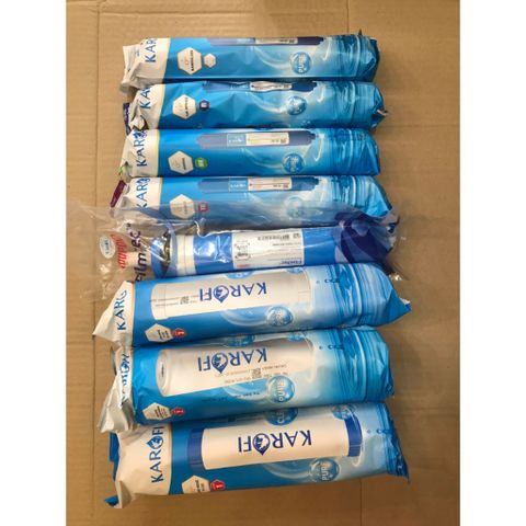 Combo 8 Lõi Lọc Nước Karofi Chính Hãng - Bộ Bảy Lõi Smax Duo, RO, T33, Khoáng, Hồng Ngoại, Nano Bạc, Giải Khát An Toàn