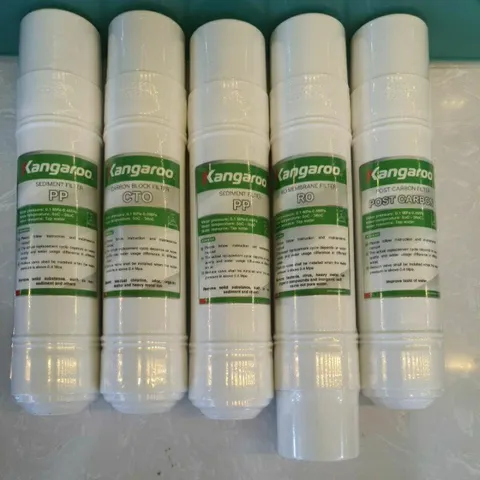 Bộ 5 Lõi Lọc 12345 kangaroo máy KG61A3- Hàng chính hãng  - Dùng thay thế lõi cho máy nóng lạnh Kangaroo  model :KG 61A3