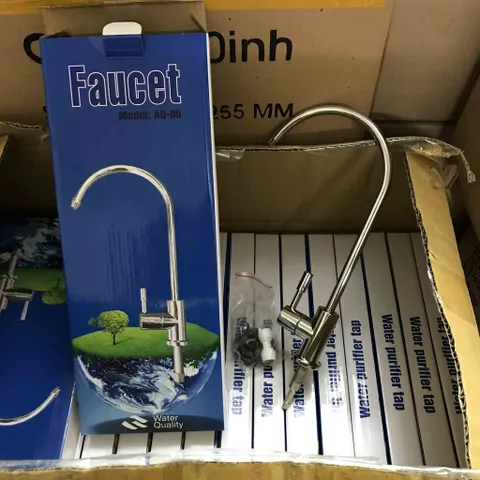 Vòi Gạt Nước Inox Mạ Crom - Thiết Kế Thiên Nga Sang Trọng Dùng Cho Máy Lọc Nước RO, Nano, Bền Bỉ, Dễ Lau Chùi