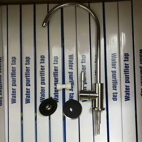 Vòi Gạt Nước Inox Mạ Crom - Thiết Kế Thiên Nga Sang Trọng Dùng Cho Máy Lọc Nước RO, Nano, Bền Bỉ, Dễ Lau Chùi