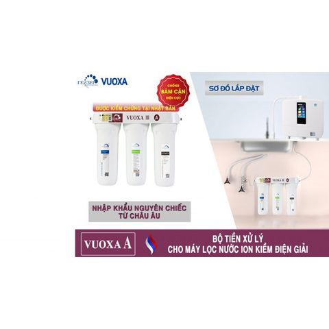 Bộ tiền xử lý máy lọc nước ion kiềm Geyser Vuoxa A - Ứng dụng :Xử lý nước trước khi vào máy ion kiềm điện giải