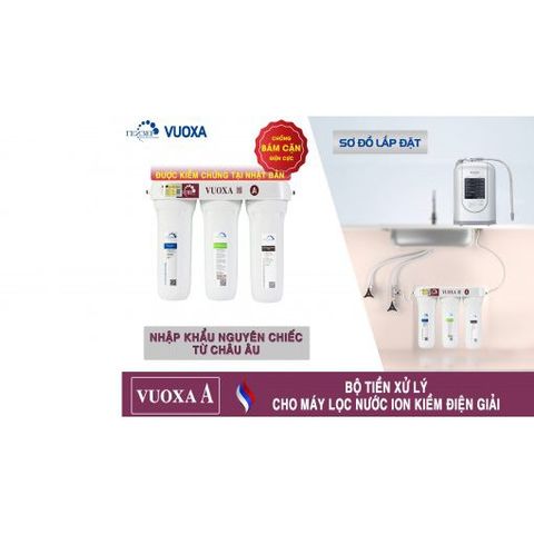 Bộ tiền xử lý máy lọc nước ion kiềm Geyser Vuoxa A - Ứng dụng :Xử lý nước trước khi vào máy ion kiềm điện giải