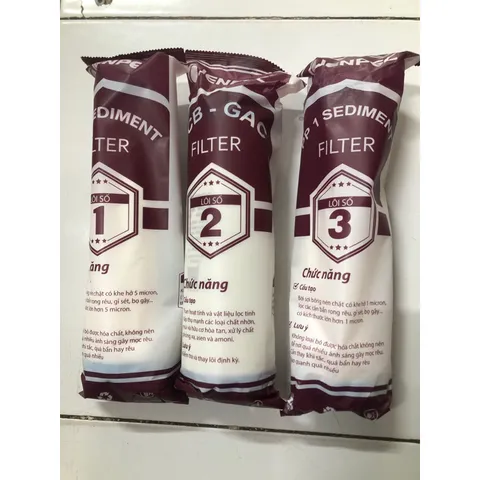 Combo Lõi Lọc Nước JENPEC 1234 Chính Hãng - Bộ 4 Lõi Cho Máy Lọc RO, Bảo Vệ Nguồn Nước Sạch, An Toàn Cho Gia Đình