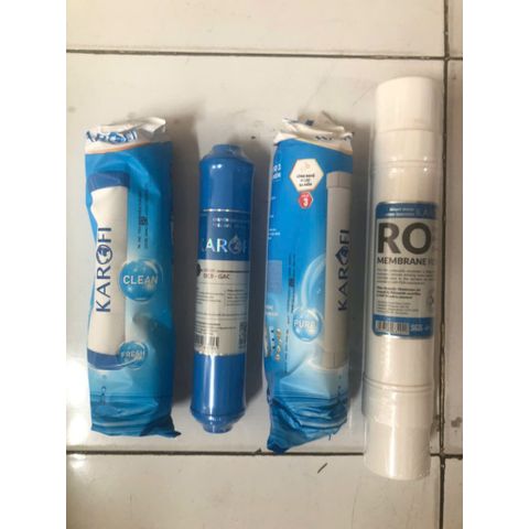 Combo 4 Lõi Lọc Nước Karofi 1234 cho Model E8RO - Hiệu Suất Cao, Lọc Độc Tố, Cải Thiện Chất Lượng Nước Hàng Ngày