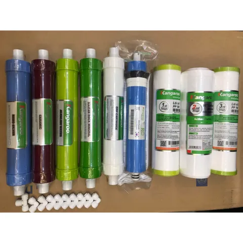 Combo 9 Lõi Lọc Nước Kangaroo Chính Hãng - Bộ Lõi Lọc Tinh Khiết, Loại Bỏ Vi Khuẩn, Đem Lại Nguồn Nước Sạch Nhất