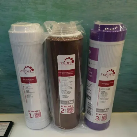 Bộ 3 lõi lọc UniTECH dùng thay cho máy lọc nước Ion canxi Geyser Ecotar 6 - Chính hãng - Nhập khẩu LB NGa