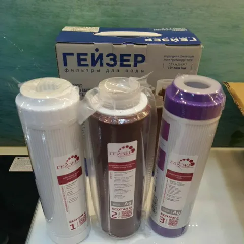 Bộ 3 lõi lọc UniTECH dùng thay cho máy lọc nước Ion canxi Geyser Ecotar 6 - Chính hãng - Nhập khẩu LB NGa