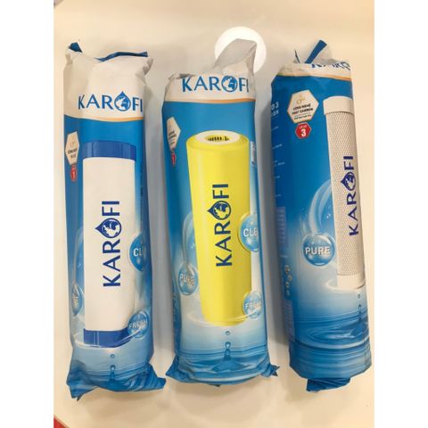 Bộ 3 Lõi Lọc Nước Karofi 123 Chính Hãng - Lọc Nước Giếng, Nước Phèn, Đá Vôi, Bảo Vệ Sức Khỏe Gia Đình