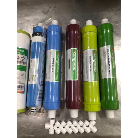 Trọn bộ 8 Lõi Lọc Nước Kangaroo 12345678 - Tích Hợp Công Nghệ Lọc Sạch Vi Khuẩn & Cung Cấp Khoáng Chất Chính Hãng