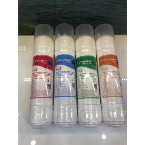 Bộ 4 Lõi Lọc đầu U : [SEDIMENT ,PRE CARBON ,UF MEMBER,POST CARBON] - dùng cho máy lọc nước Nhập khẩu Hàn Quốc korea