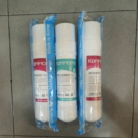 Combo 3 Lõi Lọc Nước Korihome Chính Hãng - 2 Lõi Sediment & 1 Lõi Precarbon Chất Lượng Cao từ Hàn Quốc
