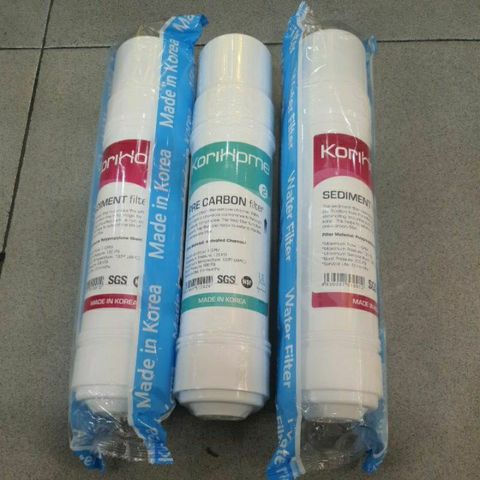 Combo 3 Lõi Lọc Nước Korihome Chính Hãng - 2 Lõi Sediment & 1 Lõi Precarbon Chất Lượng Cao từ Hàn Quốc