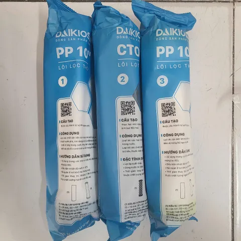 COMBO 3 Lõi Lọc Nước 123 Daikiosan - Thay Thế Lõi Lọc Thô Máy Lọc RO, Giải Pháp Lọc Nước An Toàn và Hiệu Quả