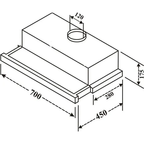 Máy Hút Mùi Âm Tủ Kaff KF TL60H/TL70H/TL80H - Chất Liệu Kính Inox Sang Trọng, Công Suất 750m³/h, Bảo Hành 3 Năm Chính Hãng