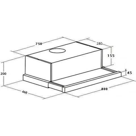 Máy Hút Mùi Âm Tủ Kaff KF TL60H/TL70H/TL80H - Chất Liệu Kính Inox Sang Trọng, Công Suất 750m³/h, Bảo Hành 3 Năm Chính Hãng