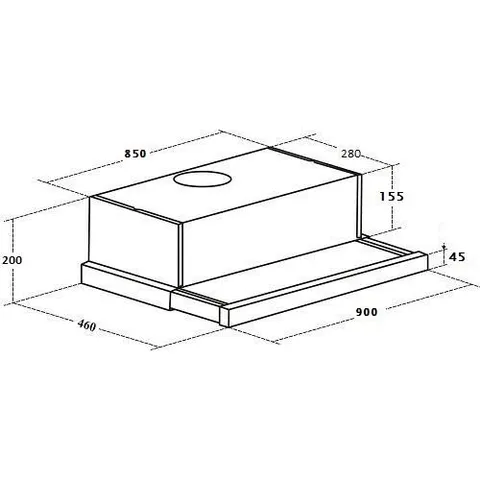 Máy Hút Mùi Âm Tủ Kaff KF TL60H/TL70H/TL80H - Chất Liệu Kính Inox Sang Trọng, Công Suất 750m³/h, Bảo Hành 3 Năm Chính Hãng