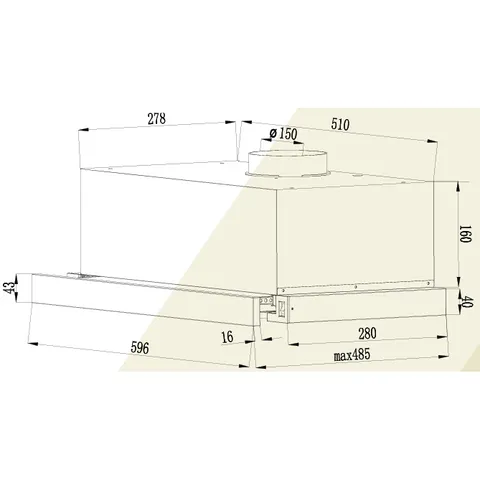 Máy hút mùi âm tủ Canzy CZ 6002G mặt kính đen sang trọng - Kích thước 600mm - Bảo hành 3 năm chính hãng