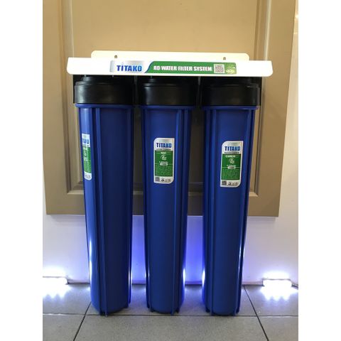 Bộ Lọc Nước Gia Đình 3 Cốc 20 Inch - Khử Canxi, Sắt, Clo và Nước Nhiễm Phèn - Hệ Thống Lọc Nước Tiện Lợi