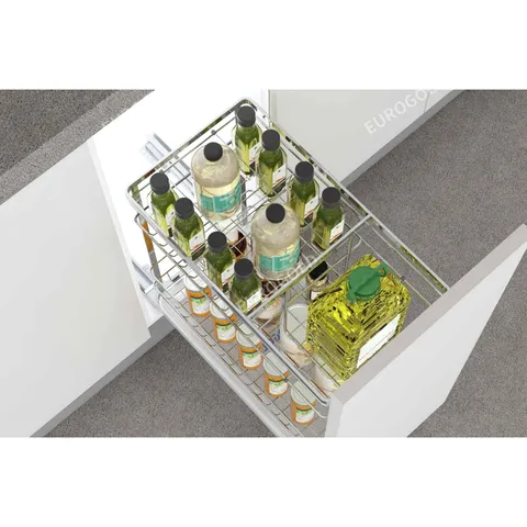Giá Gia Vị Inox 304 Eurogold Ray Giảm Chấn - Hệ Dẫn Hướng Chống Rung, Kích Thước Đa Dạng cho Nhà Bếp