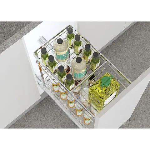 Giá Gia Vị Inox 304 Eurogold Ray Giảm Chấn - Hệ Dẫn Hướng Chống Rung, Kích Thước Đa Dạng cho Nhà Bếp