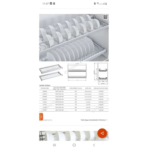 Giá bát cố định inox 304 cao cấp