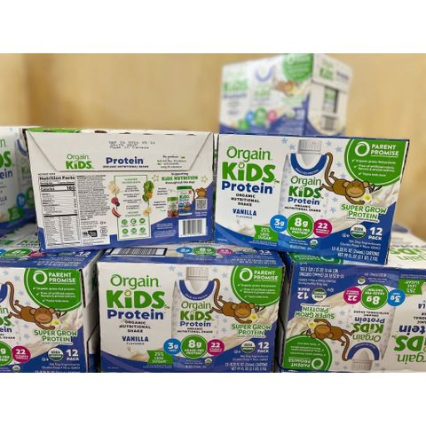 Sữa Khỉ Orgain Kids Protein Hữu Cơ - Thùng 12/24 Hộp Dinh Dưỡng Cao Cấp, Giúp Bé Phát Triển Khỏe Mạnh, Không Táo Bón