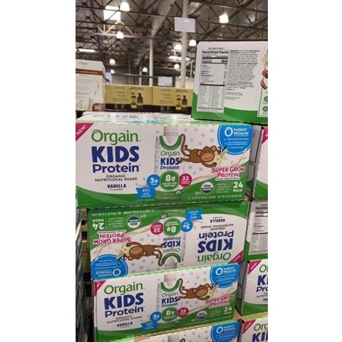 Sữa Khỉ Orgain Kids Protein Hữu Cơ - Thùng 12/24 Hộp Dinh Dưỡng Cao Cấp, Giúp Bé Phát Triển Khỏe Mạnh, Không Táo Bón