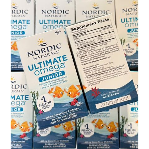DHA Nordic Bổ Não Cho Bé Từ 6 Tuổi - Tăng Cường Trí Nhớ, Học Tập và Ngôn Ngữ, Giúp Phát Triển Toàn Diện