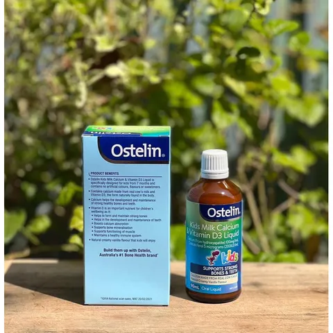 Canxi nước Ostelin Kids milk calcium & vitamin D3 liquid 90ml