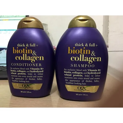 Bộ dầu gội và xả Biotin Collagen Organix - Dưỡng Tóc, Giúp Tóc Khỏe Mạnh