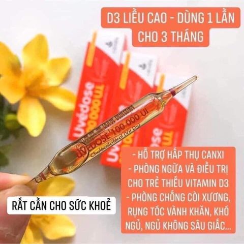 Vitamin D𝟑 liều cao Pháp 𝟏𝟎𝟎.𝟎𝟎𝟎 UI