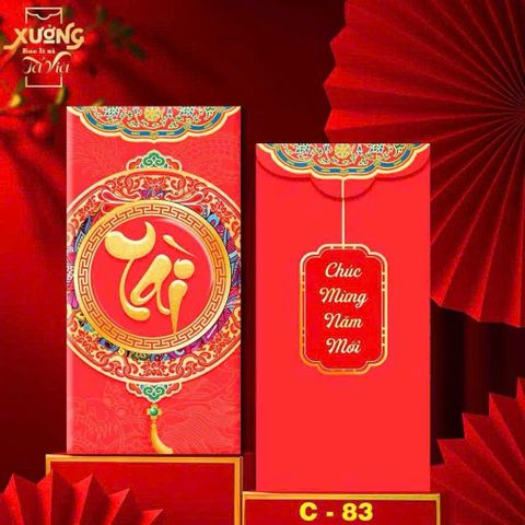 Set 50/100 Bao Lì Xì Đỏ Mừng Tuổi - Giấy Dày Tươi Sáng, Nhiều Mẫu Đẹp Cho Tết Nguyên Đán - Quà Tặng May Mắn Năm Mới
