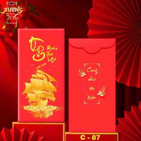 Set 50/100 Bao Lì Xì Đỏ Mừng Tuổi - Giấy Dày Tươi Sáng, Nhiều Mẫu Đẹp Cho Tết Nguyên Đán - Quà Tặng May Mắn Năm Mới