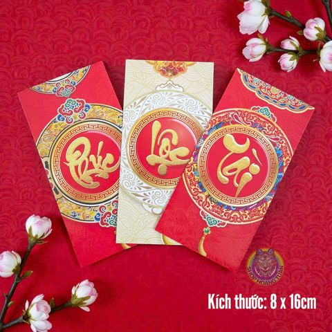 Set 50/100 Bao Lì Xì Truyền Thống Phúc Lộc Tài - Bao Lì Xì Tết Nguyên Đán Cao Cấp, Quà Tặng May Mắn