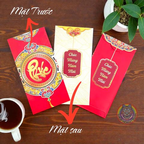 Set 50/100 Bao Lì Xì Truyền Thống Phúc Lộc Tài - Bao Lì Xì Tết Nguyên Đán Cao Cấp, Quà Tặng May Mắn