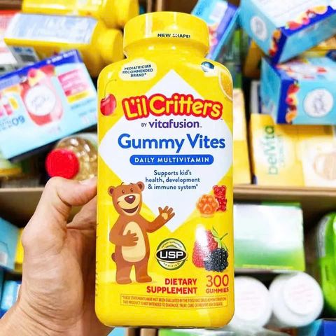 Kẹo Dẻo Bổ Sung Vitamin L'il Critters Gummy Vites 300 Viên - Hương Vị Trái Cây Ngộ Nghĩnh, Dinh Dưỡng Cho Trẻ Em