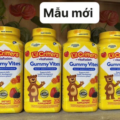 Kẹo Dẻo Bổ Sung Vitamin L'il Critters Gummy Vites 300 Viên - Hương Vị Trái Cây Ngộ Nghĩnh, Dinh Dưỡng Cho Trẻ Em