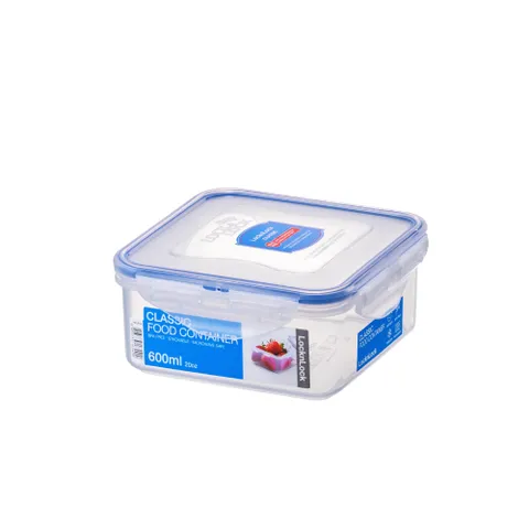 Hộp Bảo Quản Nhựa Hình Vuông LocknLock HPL854 - Dung Tích 600ml, An Toàn Trong Lò Vi Sóng, Máy Rửa Bát, Kín Hơi, Dễ Vệ Sinh