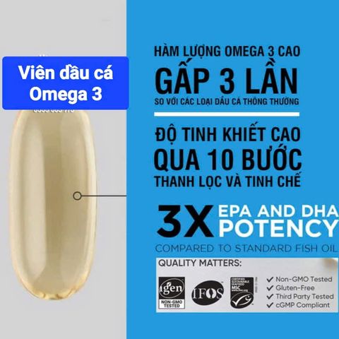 Viên uống Dầu cá SR Triple Strength Omega-3 Fish Oil 150 viên - Bổ sung Omega-3 cao cấp, hỗ trợ sức khỏe tim mạch và não bộ, chính hãng Mỹ