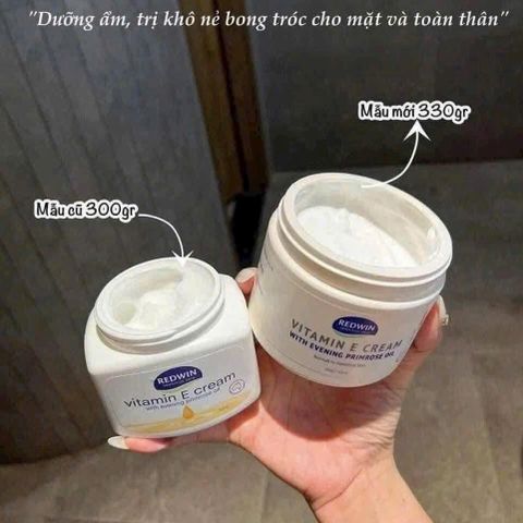 Kem Dưỡng Ẩm Redwin Vitamin E 300g - Sản Phẩm Tự Nhiên Dưỡng Ẩm Đặc Biệt Cho Da Khô, Thích Hợp Với Trẻ Em, Lành Tính, Mùa Đông