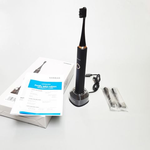 Bàn Chải Đánh Răng Điện LocknLock ENR636BLK - 6 Chế Độ, 3 Đầu Chải Hiện Đại, Hàng Chính Hãng Cho Nụ Cười Khỏe Đẹp